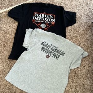 Two men’s Harley Davidson T-shirts size 2 XL